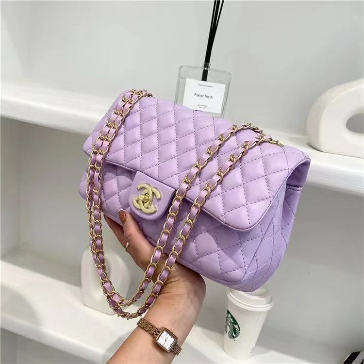 Trendy Fashionable New Handbags 2024 Quilted Lattice Light Lady Chain Bags Shoulder Lady Fashion Design Purses For Women