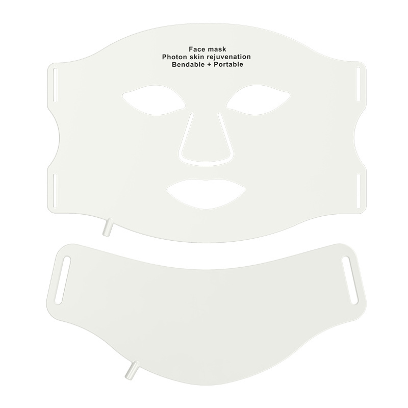 Colorful LED red light photon rejuvenation mask instrument beauty mask with neck home large row of lights beauty instrument, facial red light therapy, 7+1 color LED mask light therapy, portable rechargeable red light therapy mask instrument