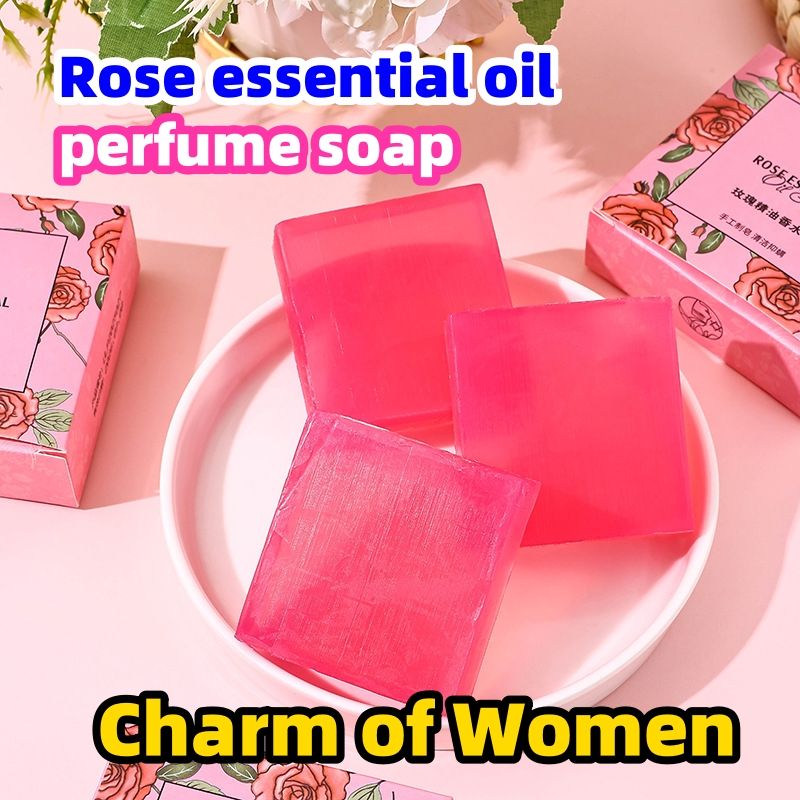 Rose Essential Oil perfume Soap Handmade Soap Clean and Moisturizing CRRSHOP free shipping Beauty Care,Body Care Cleanser 