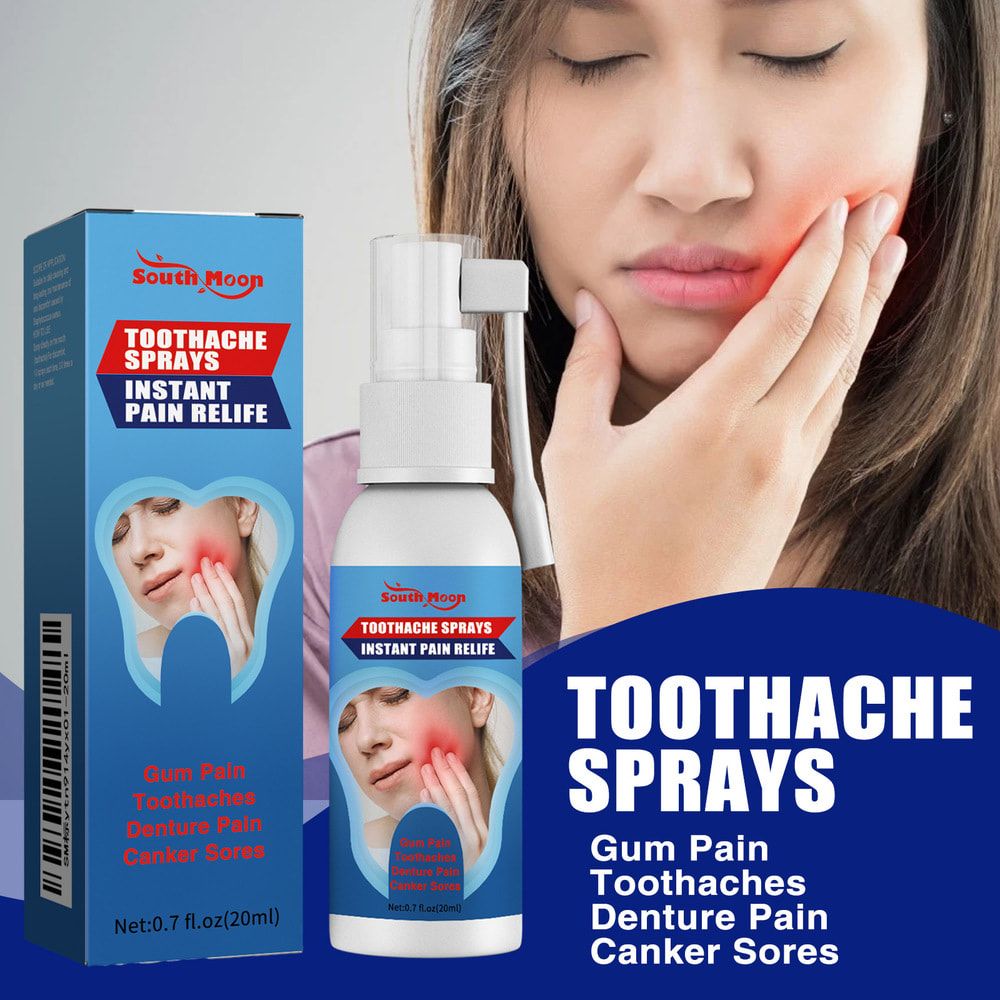 SouthMoon Toothache Spray Toothache Instant Pain Relief Care Liquid Toothache Care Liquid for Redness and Swelling Oral Care