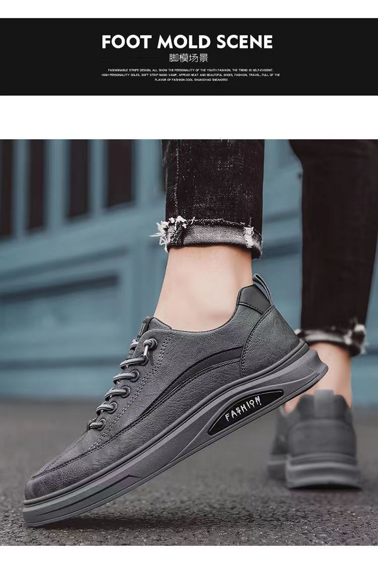 256 Men's Versatile Comfortable Soft-Soled Low-Top Shoes Lace-Up Breathable Sneakers