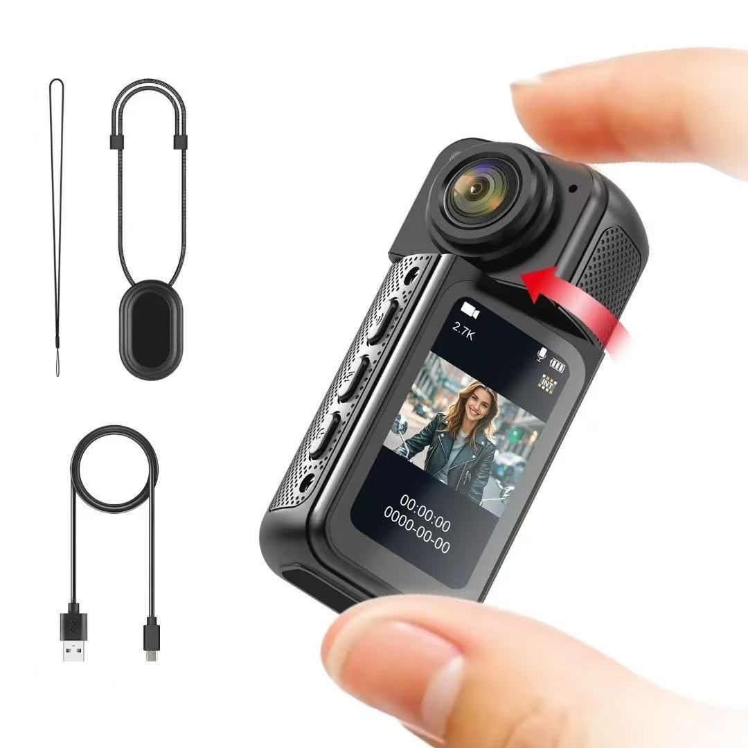 Ultra-Lightweight 35g Action Camera with 180 Rotating Lens and Magnetic Mount，    *   Action Camera