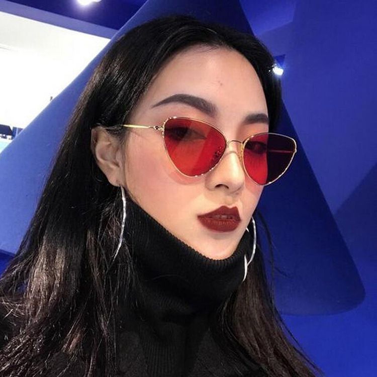 3416 B180 Men's and Women's New Cat-Eye Metal Sunglasses UV Protection Sunglasses
