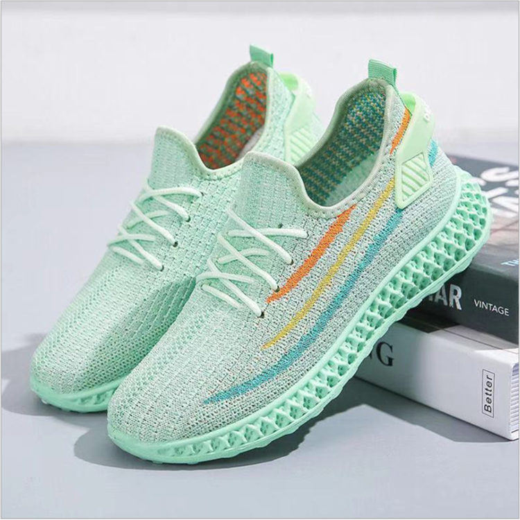 Ladies shoes 2022 fashion new flying weaver women sneakers mesh lightweight women's Coconut shoes