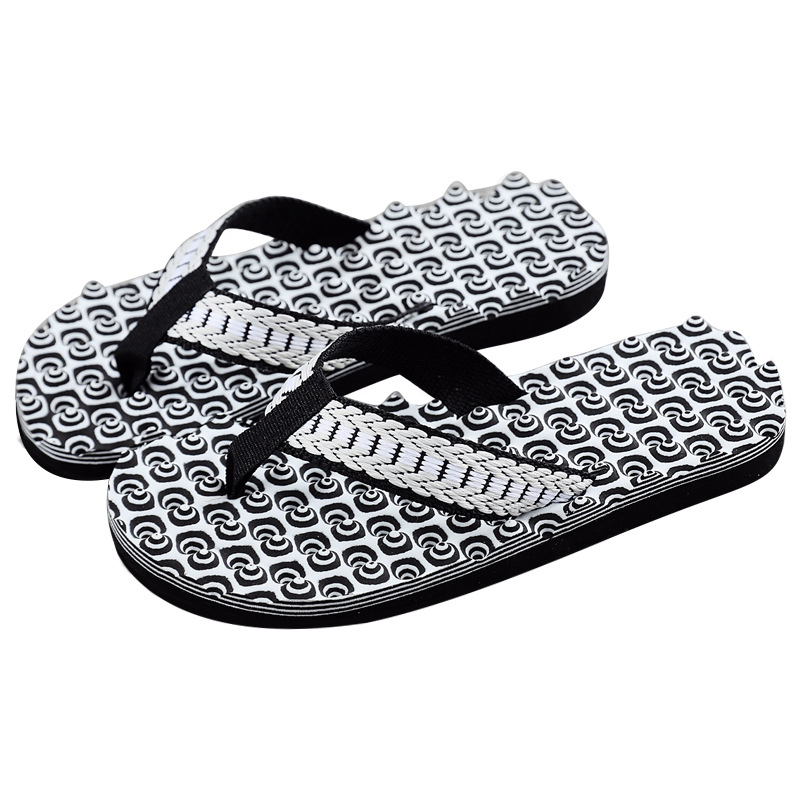 men's massage slippers, foam bottom breathable flip-flops, home bathroom sandals
