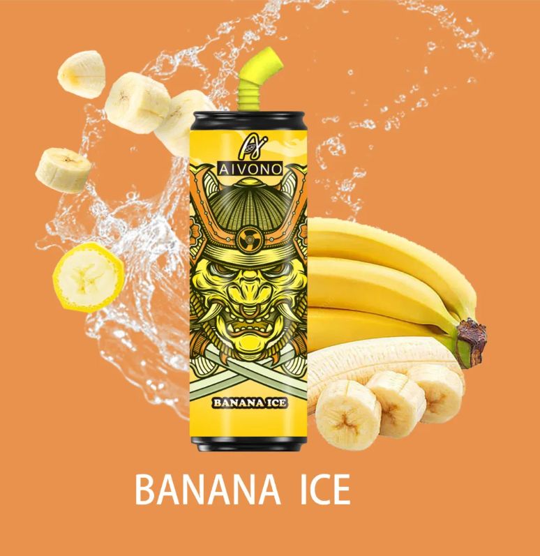 banana ice Coke can Vape 6000PUFFS (Mesh rechargeable) cool mint disposable e-cigarette