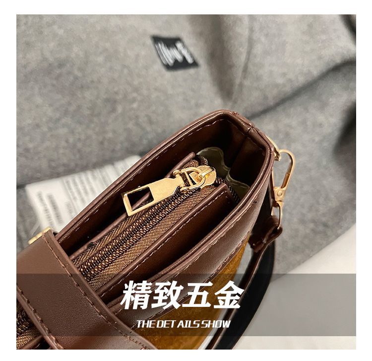 Miss DG 2025 new retro leopard print bag casual shoulder messenger bag