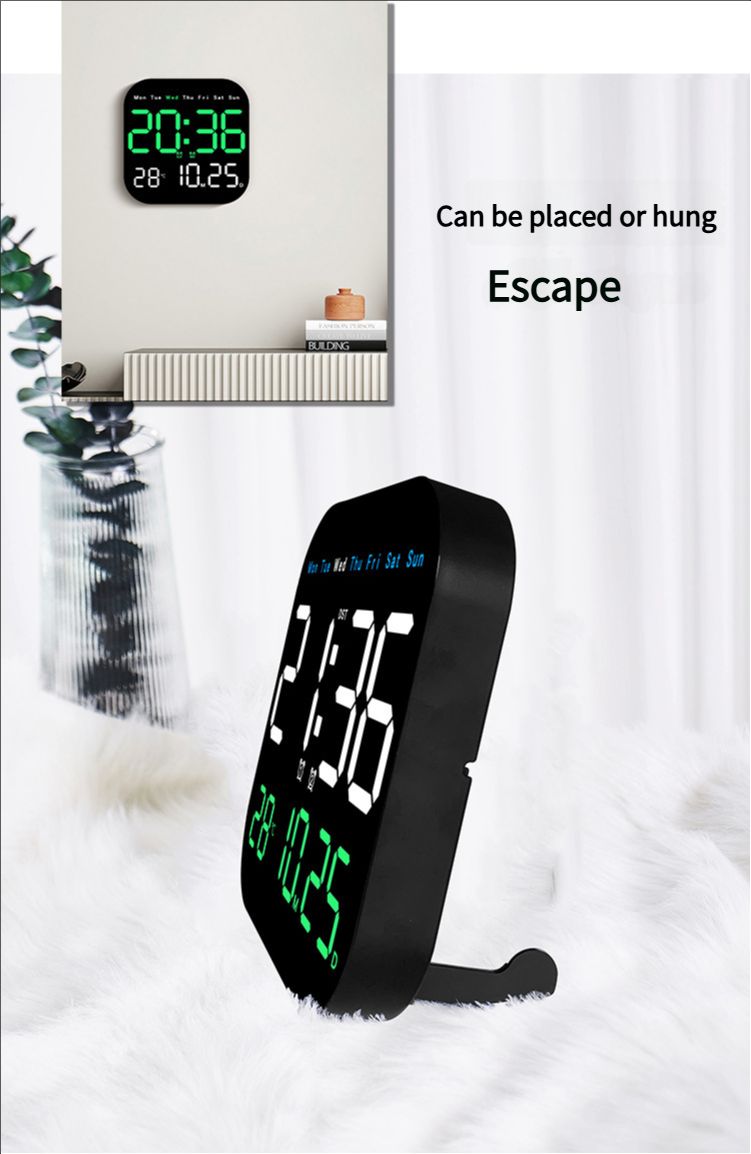 Multifunctional clock LED electronic clock living room fresh wall clock can be hung or stood dual-purpose clock