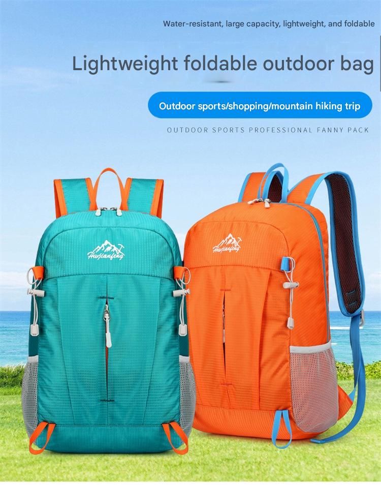 Ultra Light Ultra Thin Outdoor Foldable Travel Bag Water Resistant Sports Storage Skin Bag Portable Hiking Camping Folding Duffel Bag

