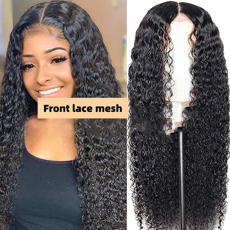 25 inches Small roll lace wig, synthetic wig, full head cover, corn perm, long roll wig CRRSHOP free shipping black wigs beauty care hair dresssing