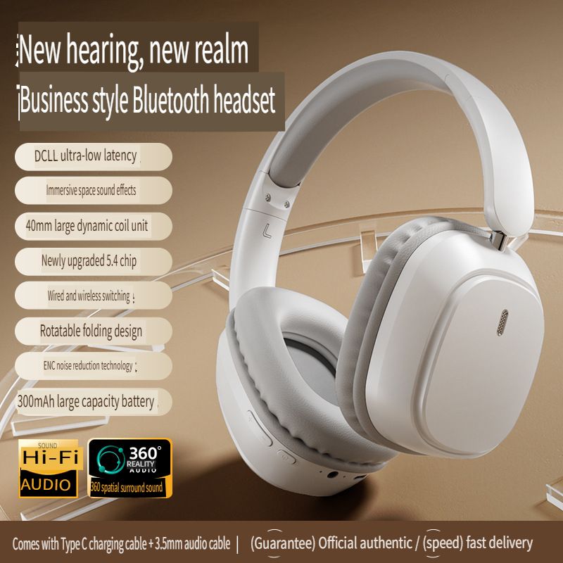 Wireless over-ear ultra-long battery life foldable stereo Bluetooth headphones
