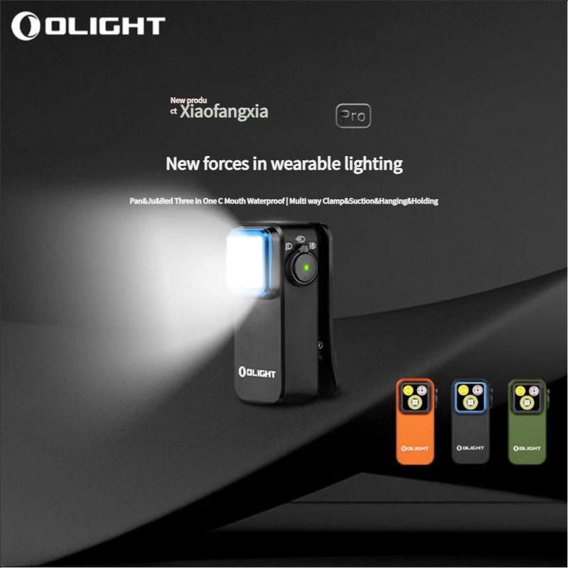 Three light source clamp lamp outdoor headlamp long battery life strong light EDC flashlight