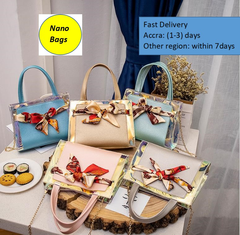 NANO Bags Ladies Bags Women's Bag With Silk Scarf Bag Handbag Shoulder Bag New Style Chain Bag Transparent Bag 