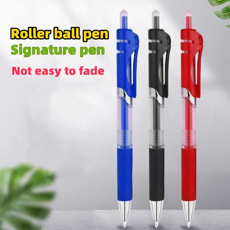 5 pcs pen,12 pcs pen core,Press the neutral pen, office fountain pen, K35 black signature pen, blue, red pen, and student 0.5mm pen CRRSHOP Office Supplies free shipping