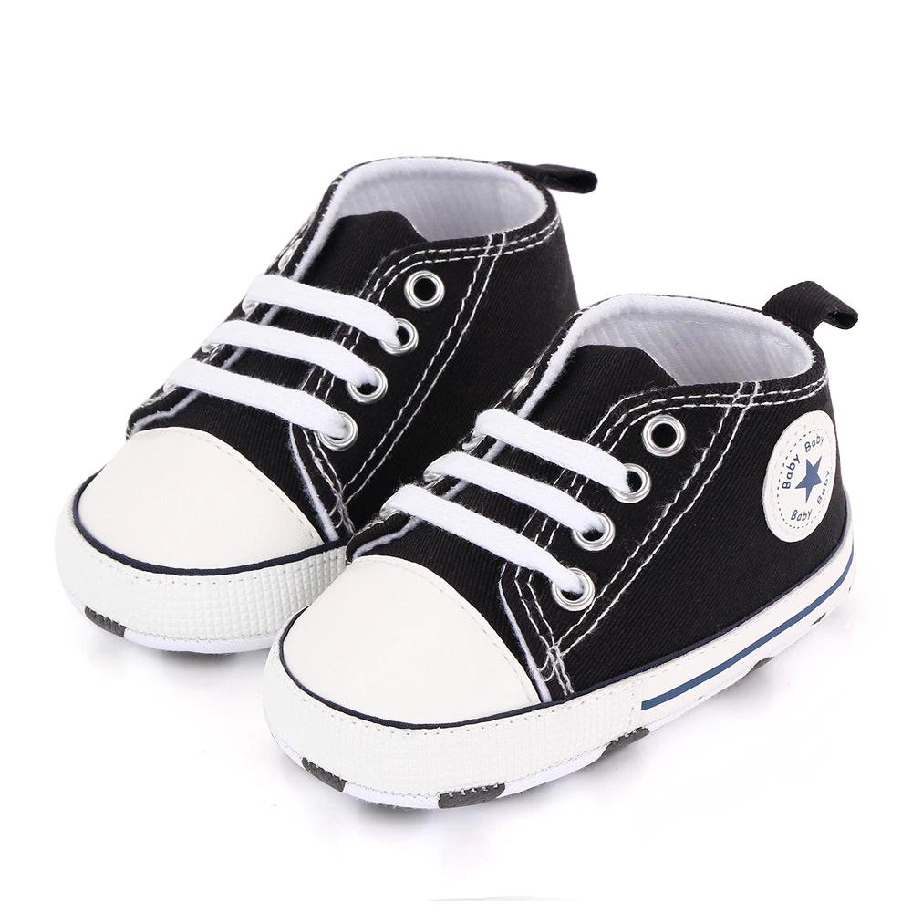 Baby Canvas Classic Sports Sneakers Newborn Baby Boys Girls Print Star First Walkers Shoes Infant Toddler Anti-slip 