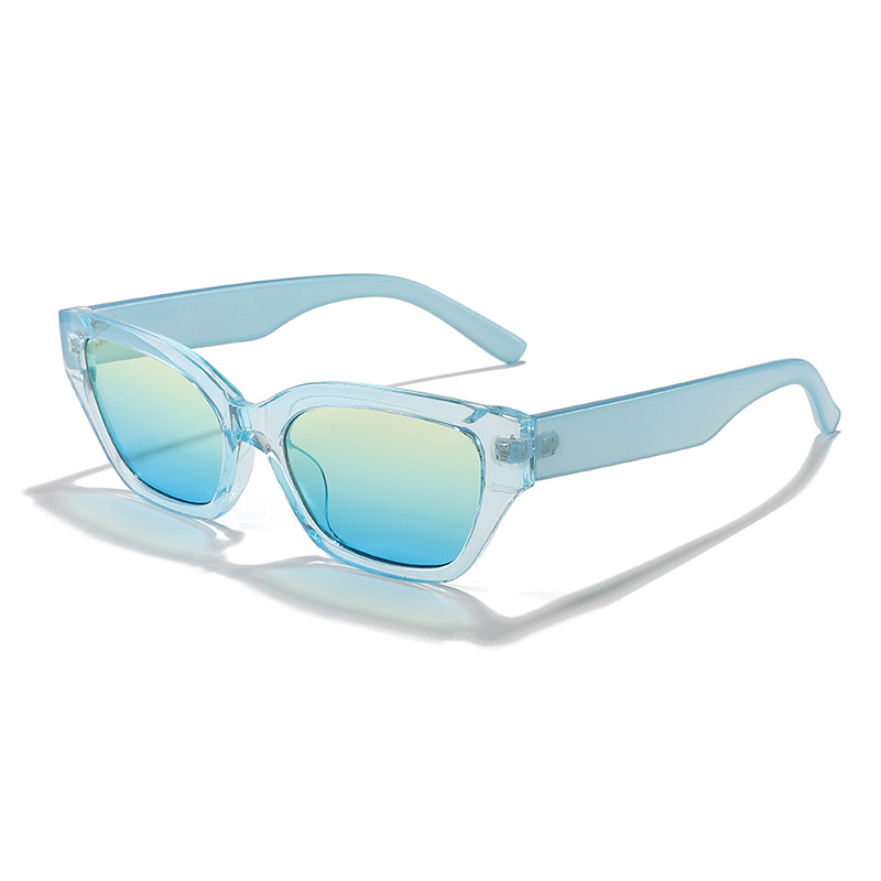 6713 Vintage Cat Eye Sunglasses Women Fashion Candy Colors Sun Glasses for Men Retro Small Frame Mirror Square Eyewear