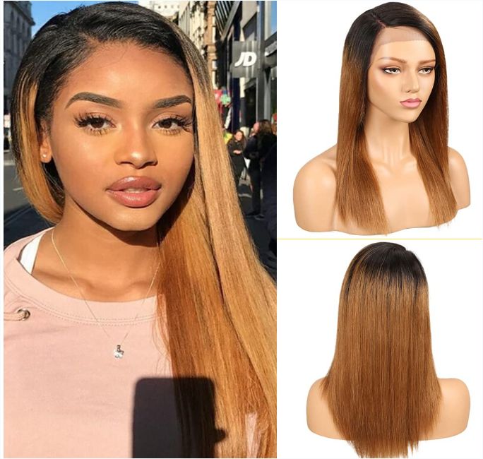 18'' Lace Front Wigs Human Hair Pre Plucked Glueless Transparent Frontal Lace Bob Wig Human Hair Straight Bob Wigs for Black Women with Baby Hair