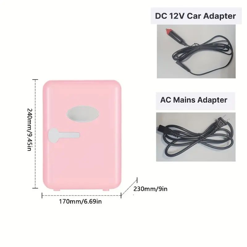 Car refrigerator, mini refrigerator, portable hot and cold dual-purpose cooler semiconductor refrigerator, suitable for skin care, beverages, food, cosmetics, home, office and car use, 110V/12V dual purpose
