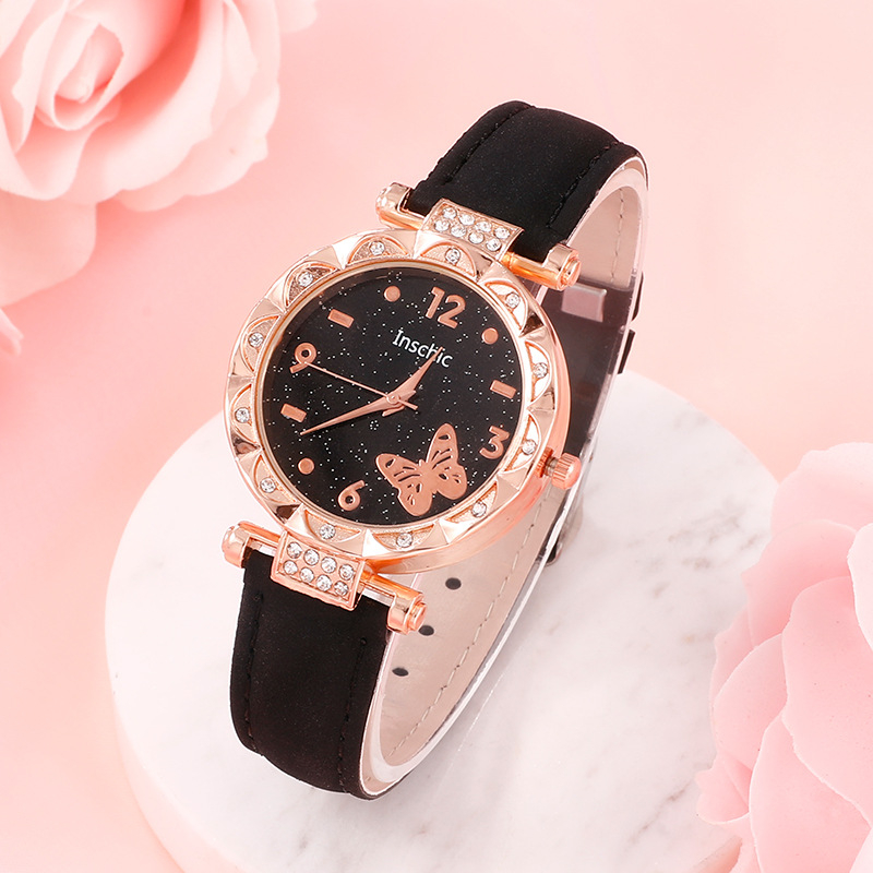 SW1382 women's watch set butterfly starry sky design fashion girls watch  bracelet set