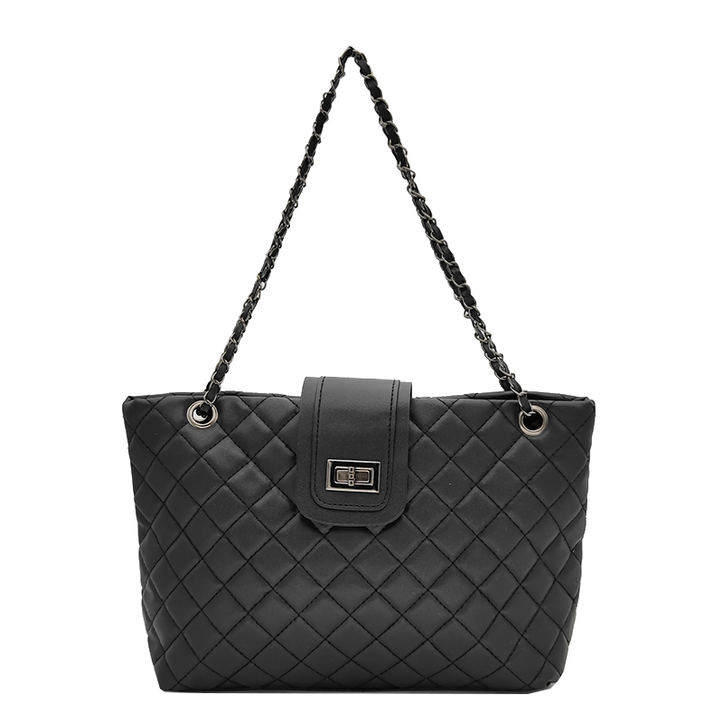 Large Capacity Women Shoulder Bag Lady Tote Chain Plaid Women Handbag