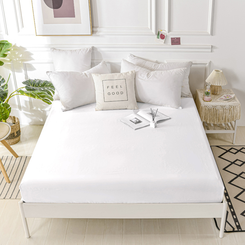JM001 Mattress Protector Waterproof Mattress Cover Twin Size Bed Protector Washable Soft Terry Cotton Surface for Kids Pets Adults 25cm Fitted Sheet Deep Pocket