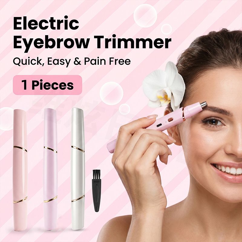 Dual Head Electric Eyebrow Trimmer Safe Automatic Eyebrow Shaper Portable Facial Hair Remover For Women
