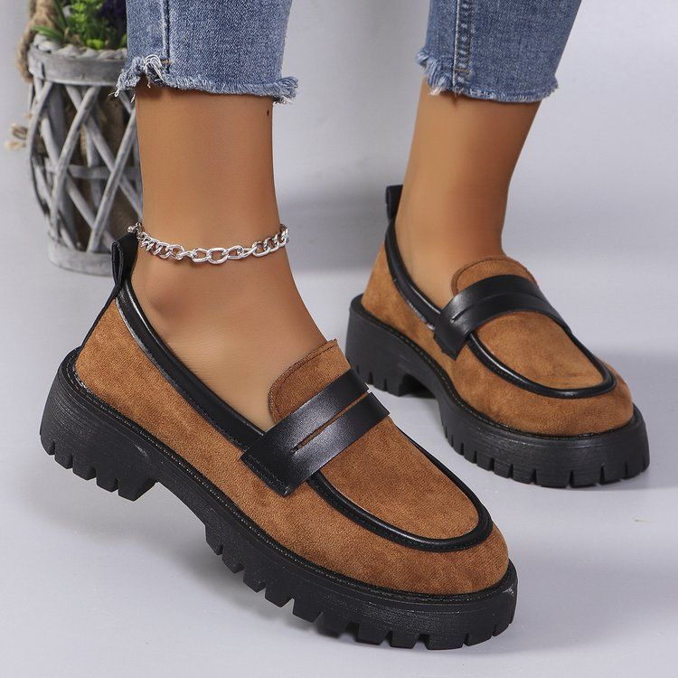 Large size loafer shoes 2024 new single shoe leopard print British style fashion shoes temperament 100 suede women's shoes 099