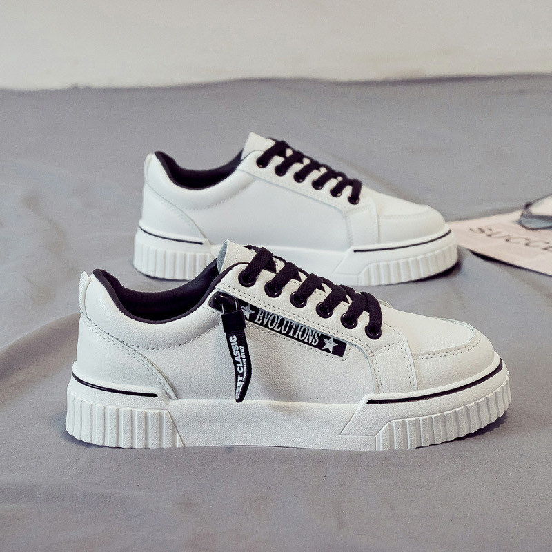 H807 Women's Spring New Low-Top Non-Slip Small White Shoes Soft and Comfortable Lace-Up Casual Shoes