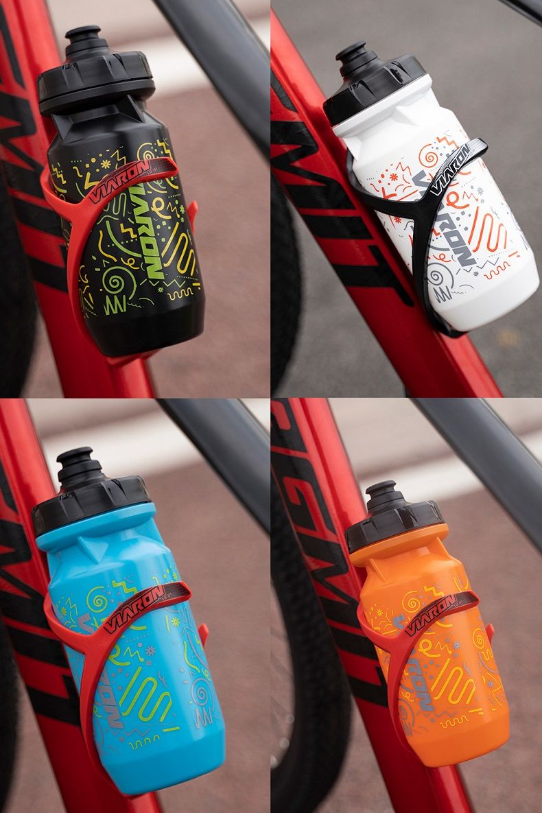 Mountain Bike Sports Water Bottle 550mL Outdoor Cycling Plastic Water Cup Squeezing to Prevent Side Leakage
