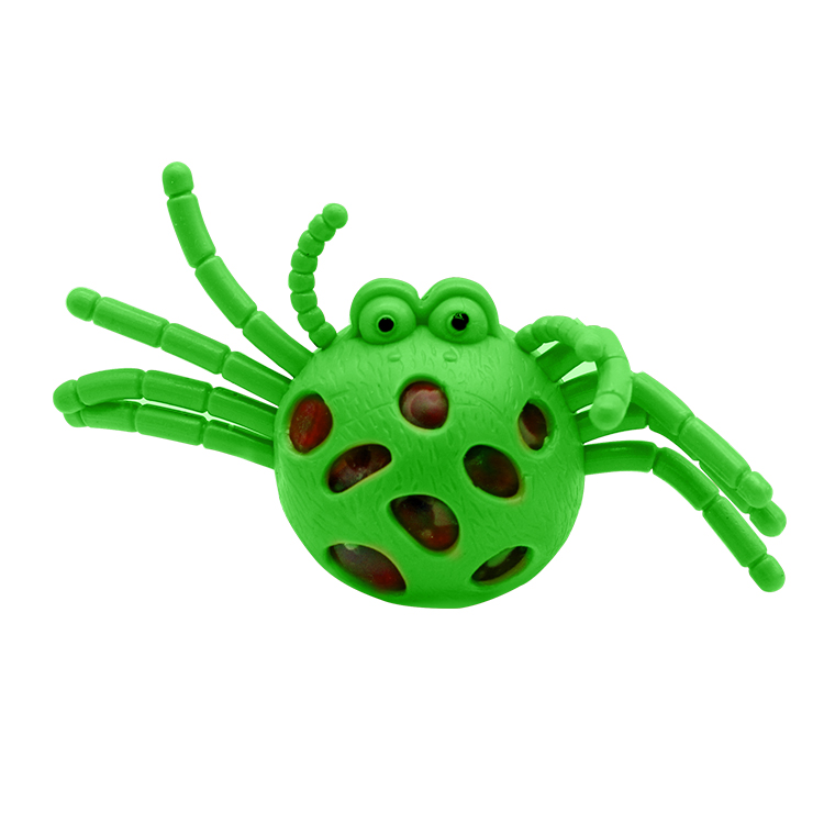 Anti Stress Squishy Multicolored Hand Exercise Ball Anxiety Relief Fidget Toys, The Shape of Spider Set of 12