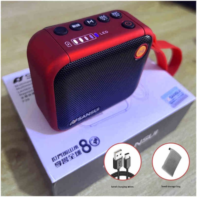 Bluetooth speaker, compact and portable, outdoor waterproof, supports SD card and USB drive, with high volume radio