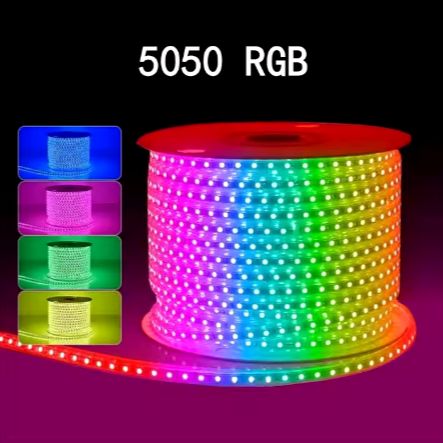 Strip Light LED Lighting Waterproof 110v/220v SMD5050 100M 1PCS 16colors Remote control RGB Led Strip Light 100M/Roll for Home Decor