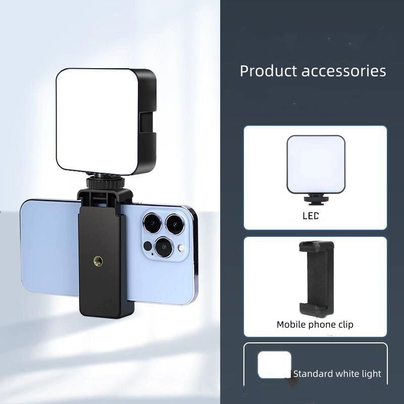 Portable mobile phone photo fill light, selfie handheld pocket RGB photography fill light, outdoor mini fill light CRRSHOP Mobile phone fill light free shipping