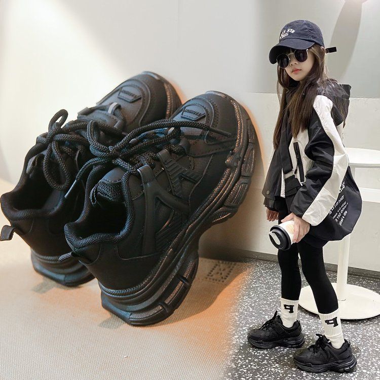Girl Daddy shoes 2024 autumn new children's shoes breathable sports shoes YQ-289WANG