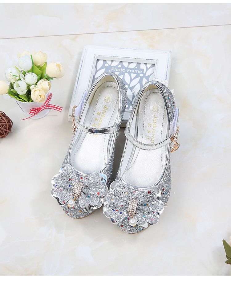 Dress Shoes Girls' High Heels Princess Shoes New Spring Autumn Children's Shoes Performance Shoes Girl's Crystal Shoes