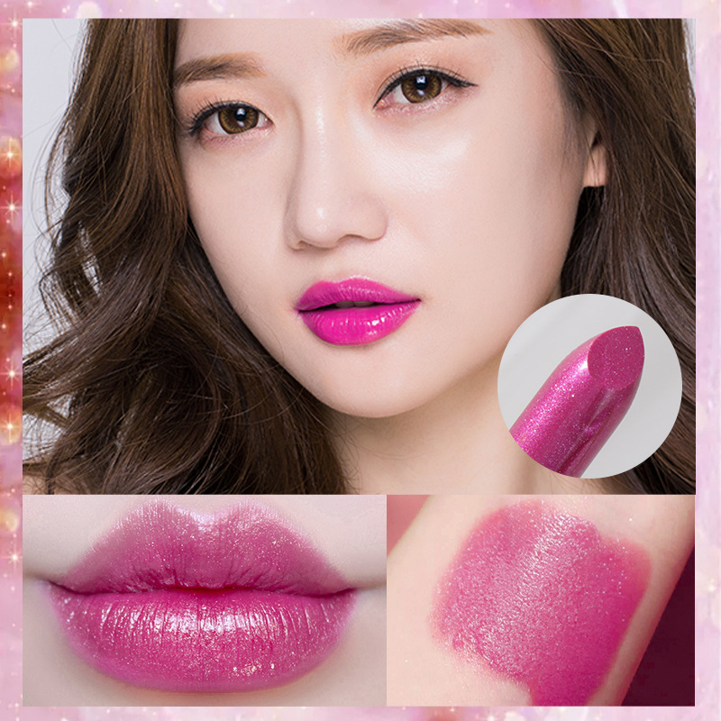 Light purple lipstick CRRshop free shipping female hot sale Dragon Fruit Colorless Lipstick Rose Red Rose Purple Student Color Changing lipstick Barbie Pink Lipstick 