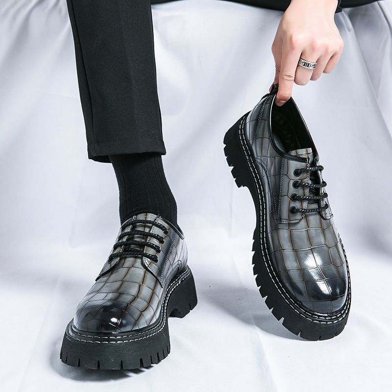 New men's thick-soled height-increasing club fashion shoes for Spring and Autumn 2025 cross-border large-sized men