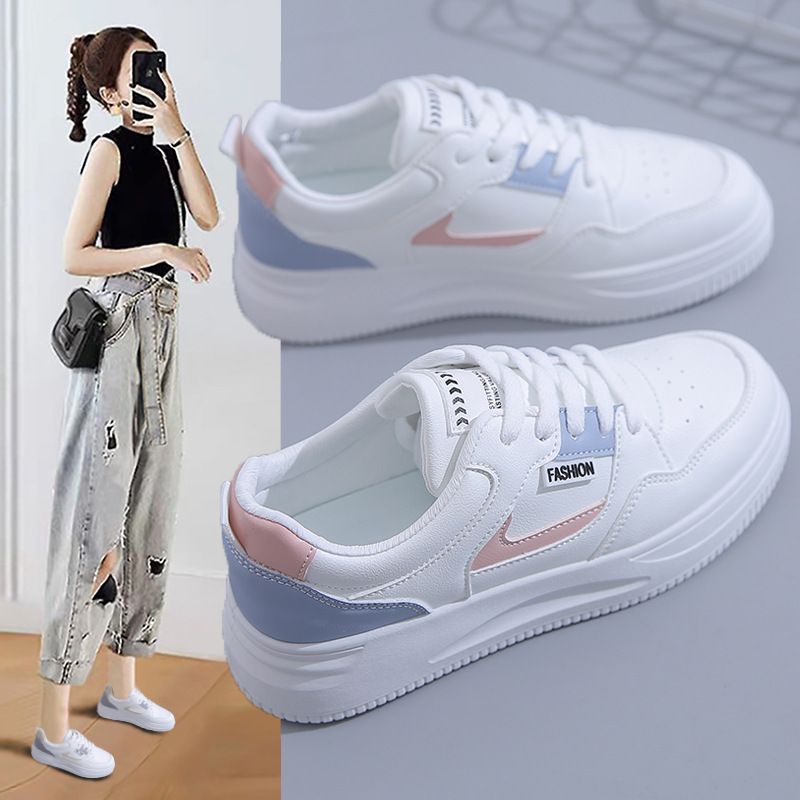 New women's shoes network red with the same casual shoes Korean version splicing lace-up small white shoes female students casual breathable sports shoes FD-20