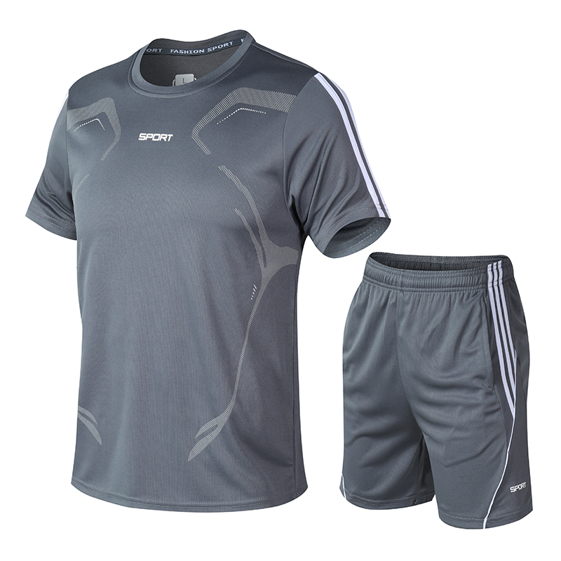 2 Pcs/Set Men's Tracksuit Gym Fitness badminton Sports Suit Clothes Running Jogging Sport Wear Exercise Workout set sportswear 902