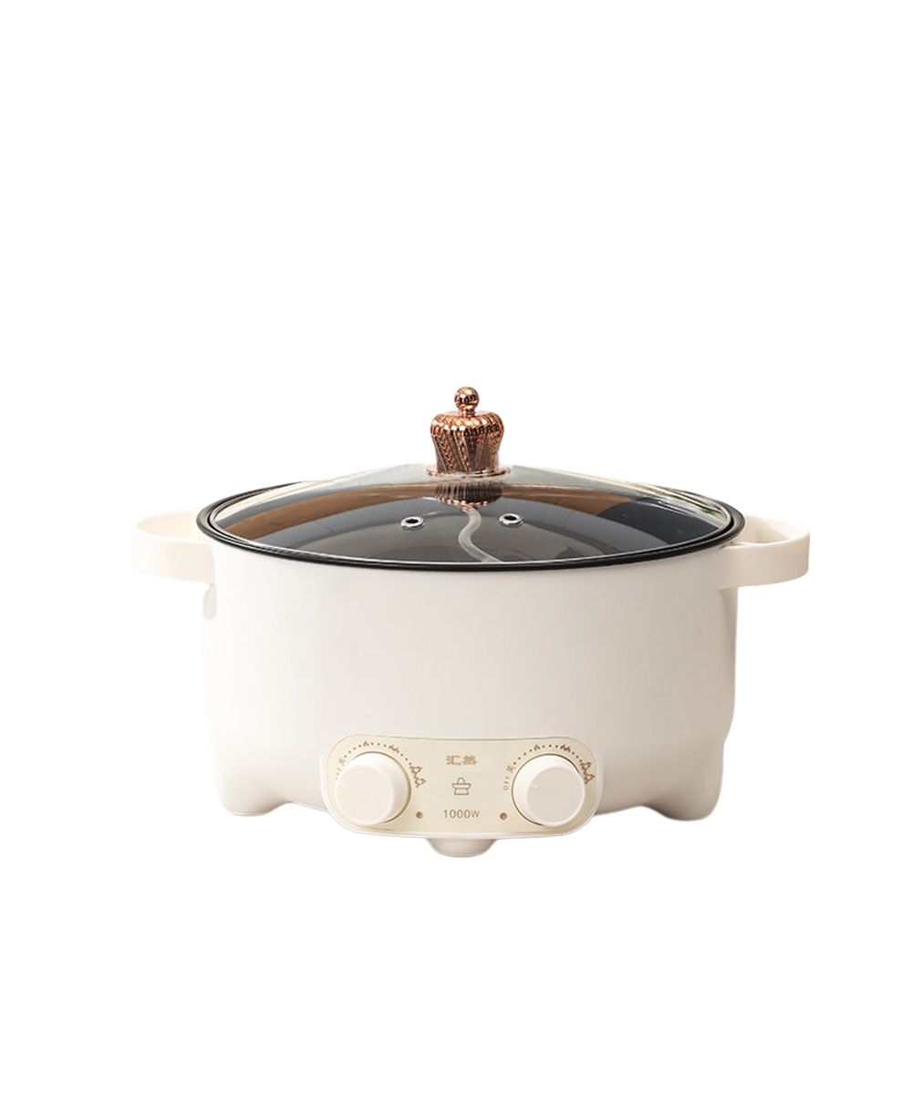 Yuanyang electric hot pot household multi-function frying and stir-frying sub-control speed boiling electric hot pot non-stick electric cooking pot integrated hot pot 6LYuanyang Hot Pot 6L