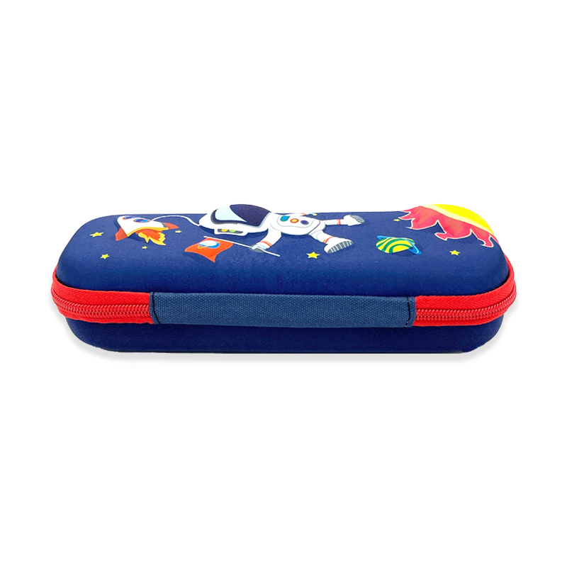 3D Embossed Pencil Box for Kids, Teens, Pencil Case for Boys, Astronaut, Spaceship, Anti-Shock, Multi Compartments, Large Capacity, School Supply, Stationery