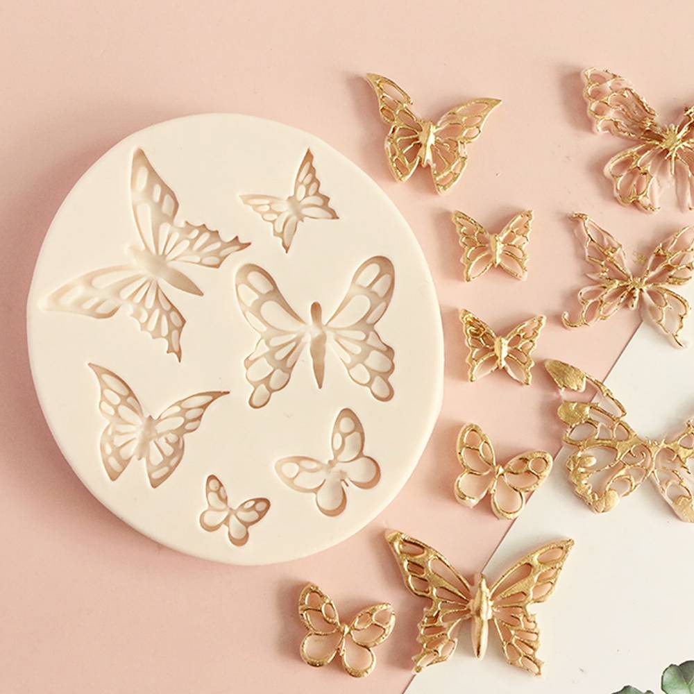 15-1029 Butterfly Fondant Silicone Mold Sugarcraft Wedding Cake Decorating Tools Resin Chocolate Molds Mold For Baking
