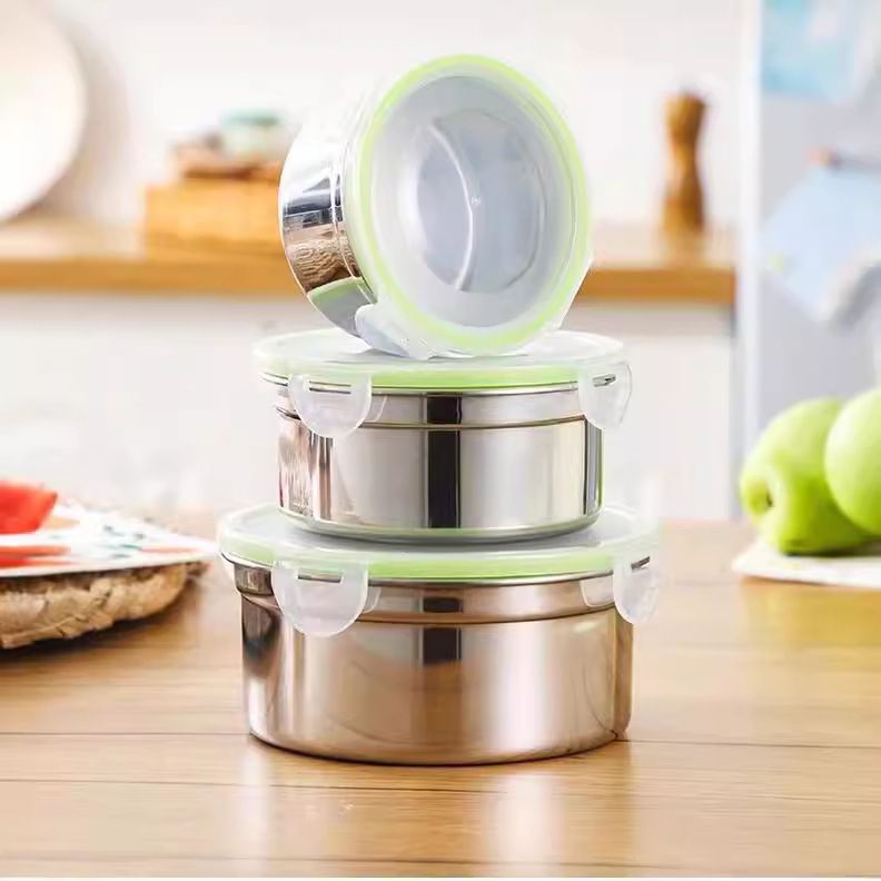 Stainless Steel Food Storage Containers Reusable Silicone Lids and Storage Containers Suitable for lunch boxes pre-meal preparations snacks at home 
