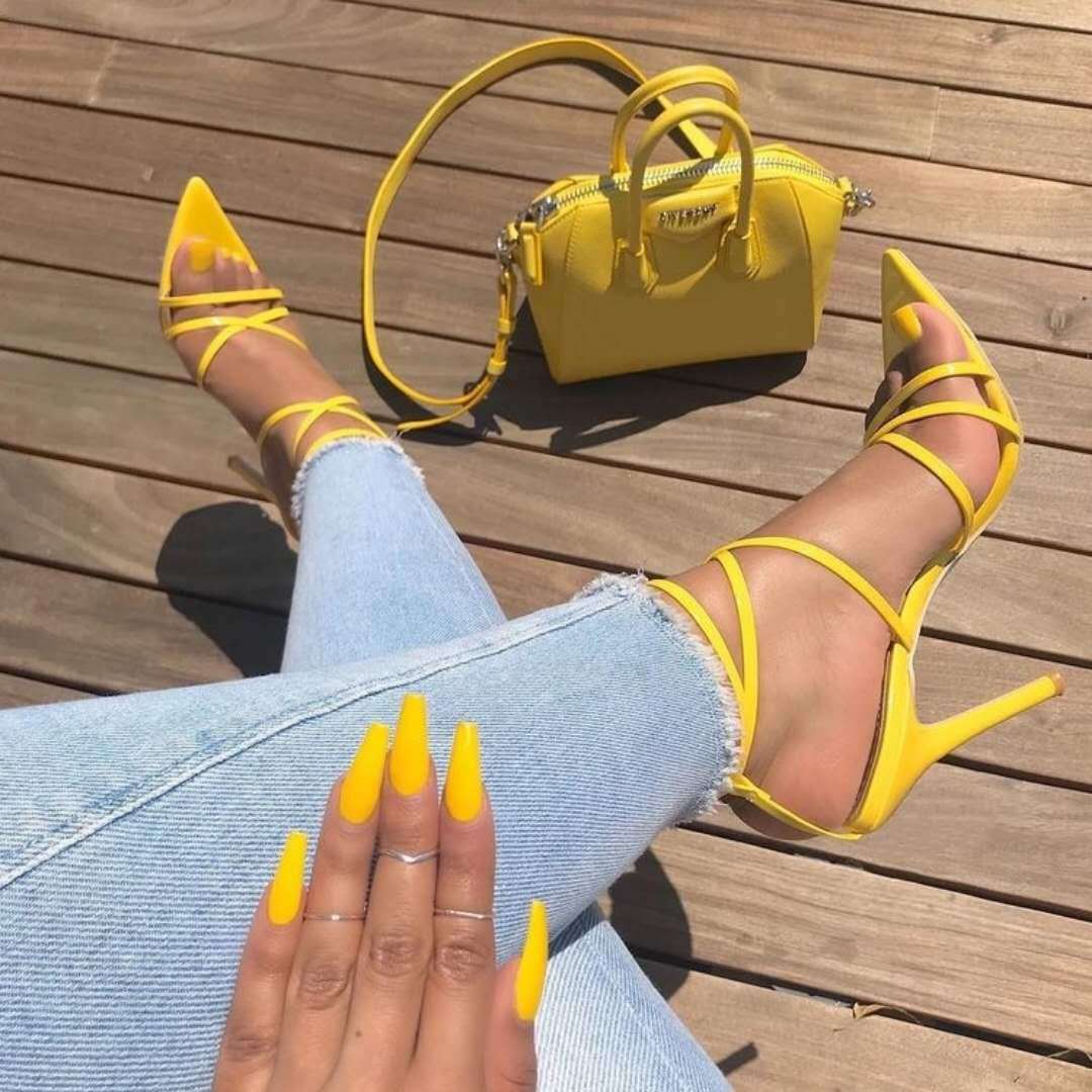 DEleventh 222-5 Sexy Stiletto High Heels for Women, Strappy Pointed Open Toe Shoes Heels