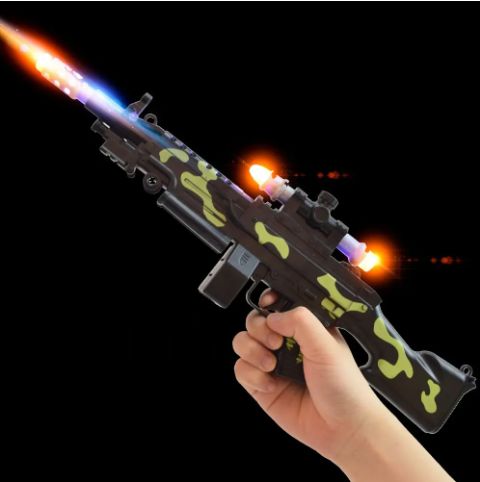 New-style kids' plastic simulated battery-operated laser gun toy with sound