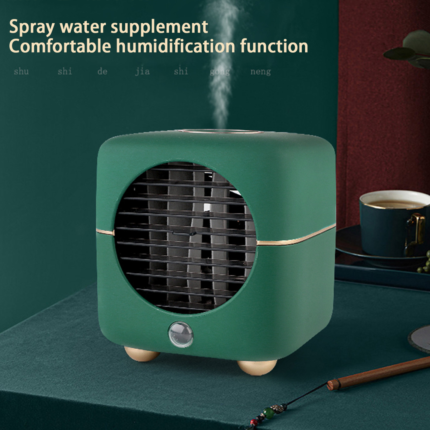 Desktop Natural Wind Mode Air Cooler Humidifying Spray Cooling Desktop Usb Small Fan Mini Water
