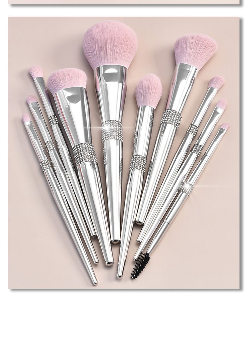 Eleven high-end makeup brushes with drill soft hair eye shadow brush foundation make-up beauty tools