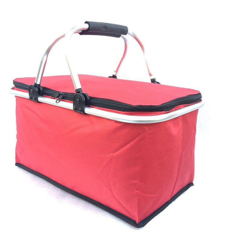 DC-006 Picnic Basket Foldable Insulated with lid  Extra Large Insulated Bag for Picnic, Food Delivery, Take Outs, Grocery Shopping, and as Cooler Bag. Foldable Design Compact for Storage