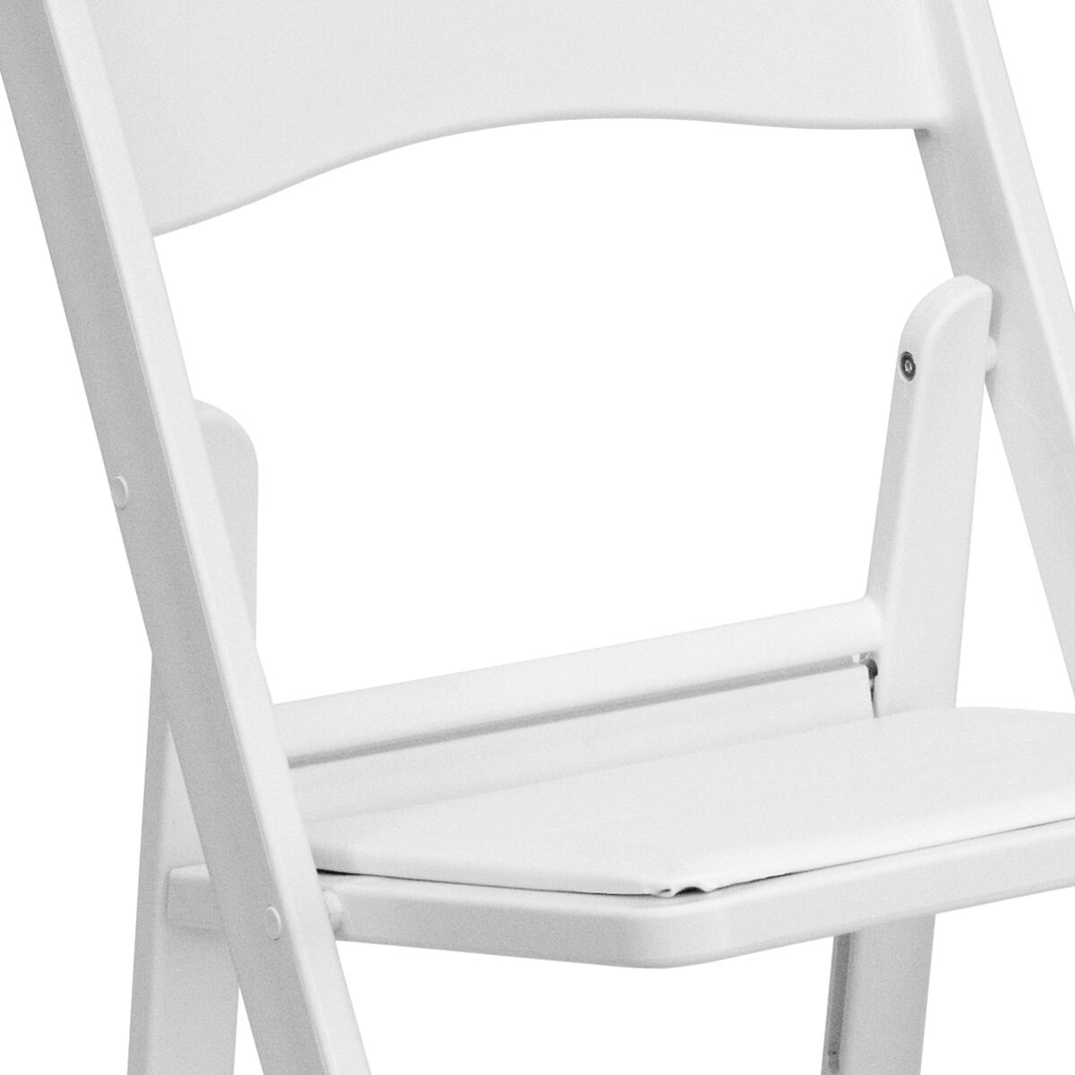 Indoor/Outdoor Lightweight Wood Folding Chair with Vinyl Padded Seat
