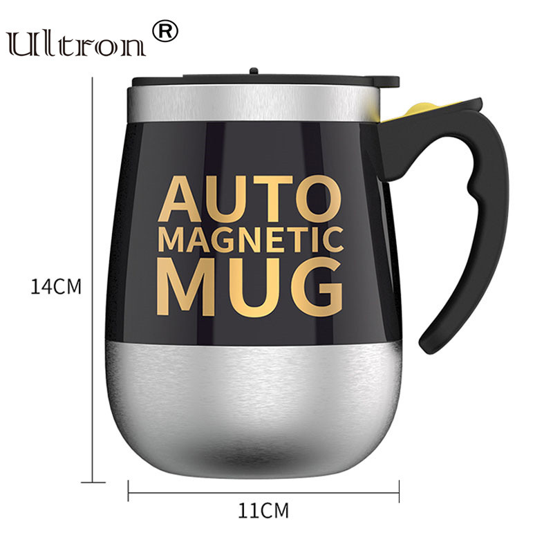 Ultron New Automatic Self Stirring Magnetic Mug 304 Stainless Steel Coffee Milk Mixing Cup Creative Blender Smart Mixer Thermal Cups